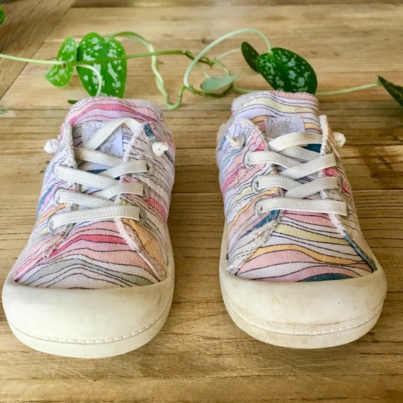 Wavy pastel stripes girls Roxy sneakers - Picture 3 of 5